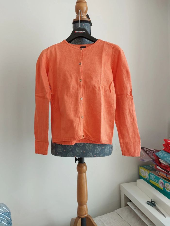 Gilet orange 10 ans Kiabi