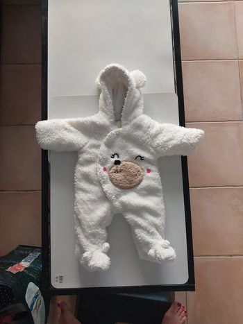 Combinaison bébé blanche 1-3 mois