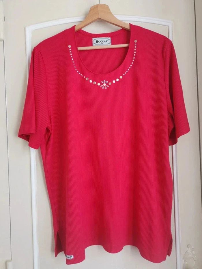 T shirt fluide côtelé taille 44