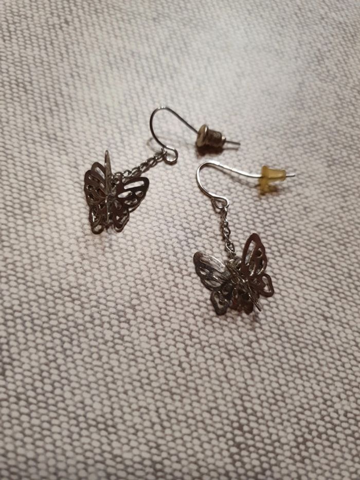 Boucles d'oreilles papillon - photo numéro 2