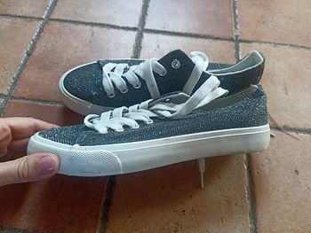 Basket gris anthracite pailleté taille 36