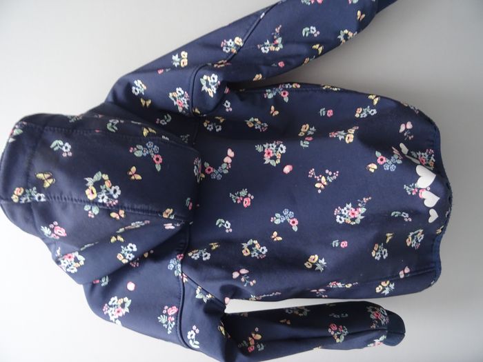 Blouson bleu fleurs et papillons - 5 ans - photo numéro 3