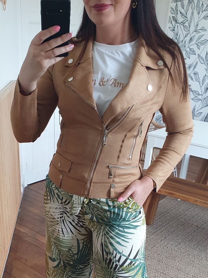 Perfecto suédine New York camel Taille L