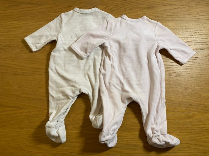 La Redoute Lot de 2 Pyjamas Grenouillères roses Taille 3 mois - photo numéro 4