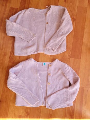 Lot de deux gilets point mousse