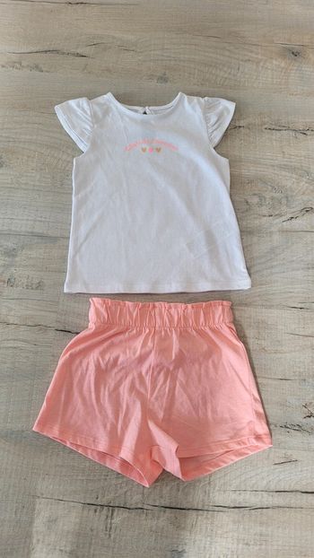 Ensemble short t shirt fille kiabi 18 mois