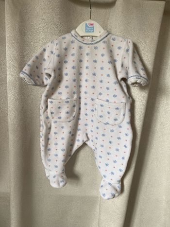 Pyjama velours vintage petit bateau 1 mois