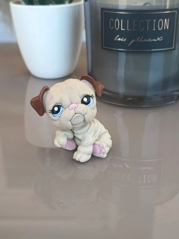 Littlest Pet Shop #2283 grey bulldog