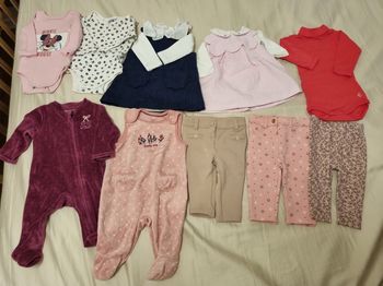 Lots de vêtements bébé fille de 3 mois