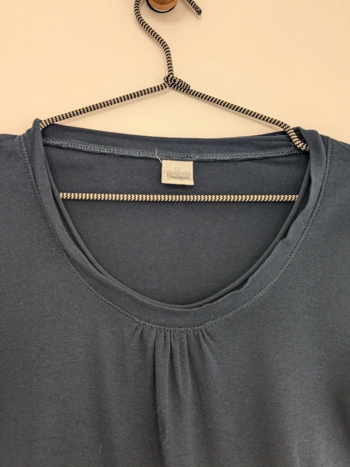 Top à manches longues col rond bleu marine Camaieu taille 1 / 36 en très bon état - photo numéro 4
