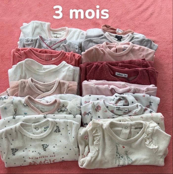 Lot de 14 pyjamas velours