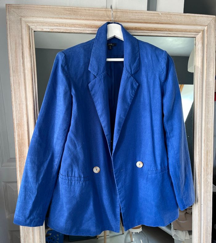 Blazer bleu Kiabi – Taille 36, comme neuf - photo numéro 5