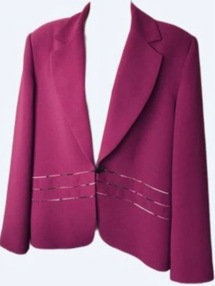 Superbe veste blazer fuschia 52 Aspect Création modèle déposé