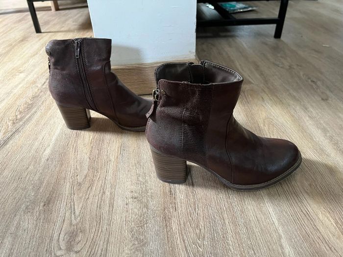 Bottines femme Chaussea My B couleur marron taille 38 bon état - photo numéro 4