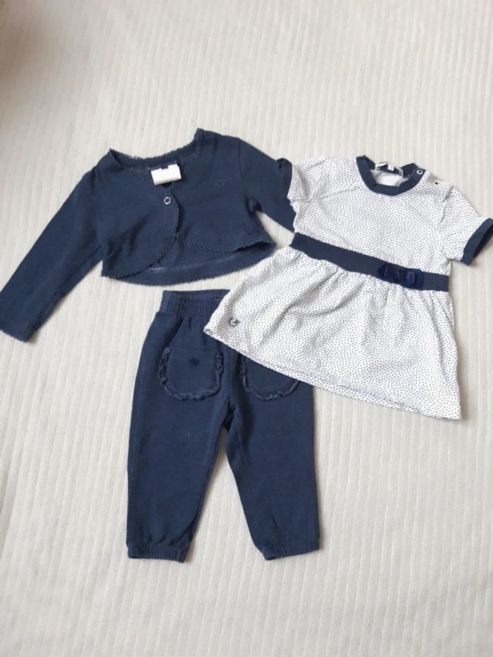 Ensemble boléro, robe et pantalon Gymp 3 mois