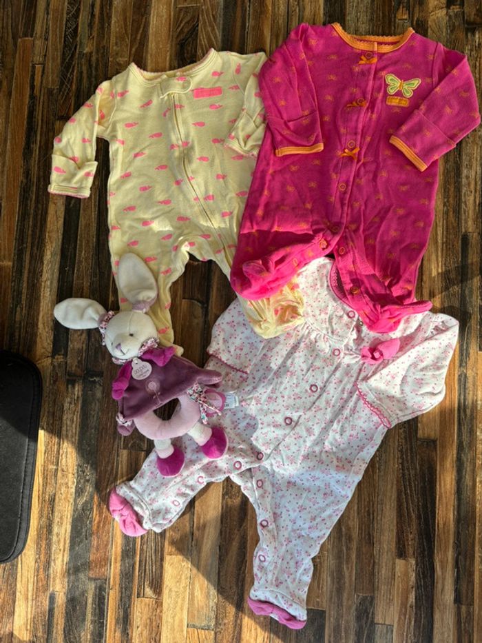 Lot pyjamas légers naissance fille