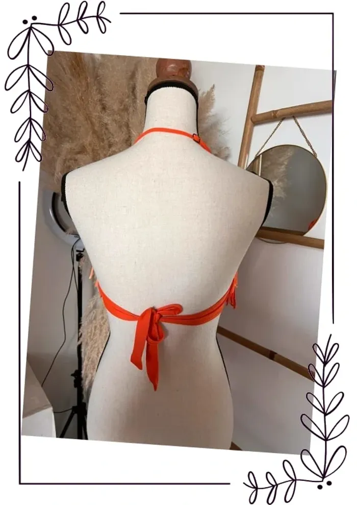 Bikini orange à frange - photo numéro 8