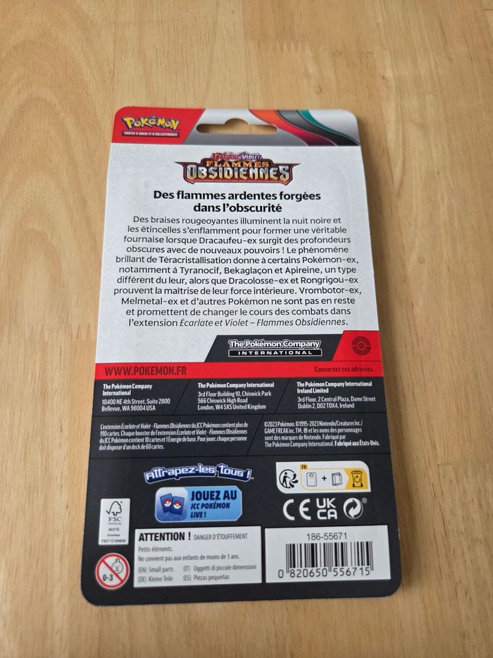 Pokemon Blister booster Flammes Obsidiennes EV3 Art Set - photo numéro 9