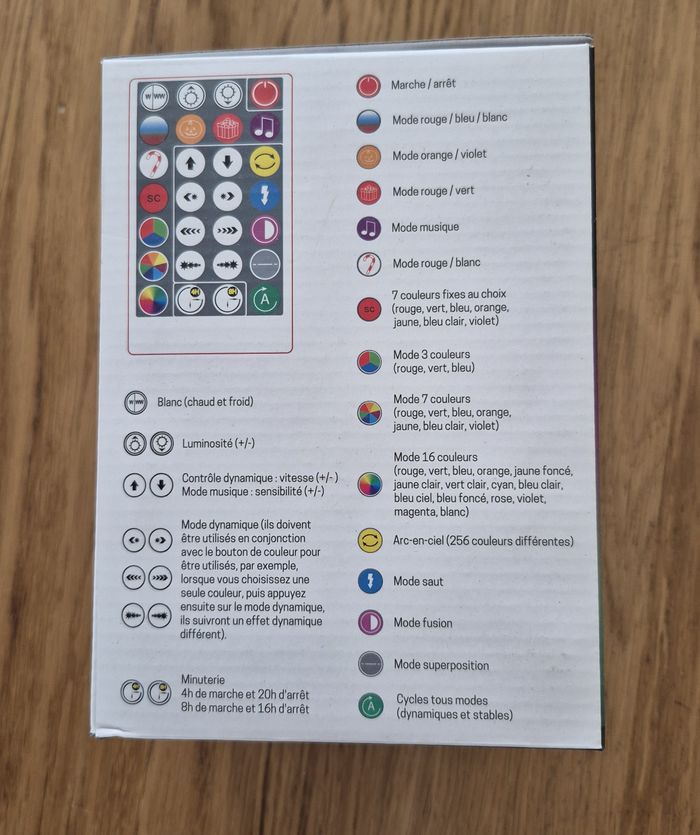 Tube LED Ambiance 1.5m - 67led 10w RGB - Neuf - photo numéro 4