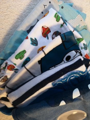 Lot 5 tee shirt manches longues longues 6 mois