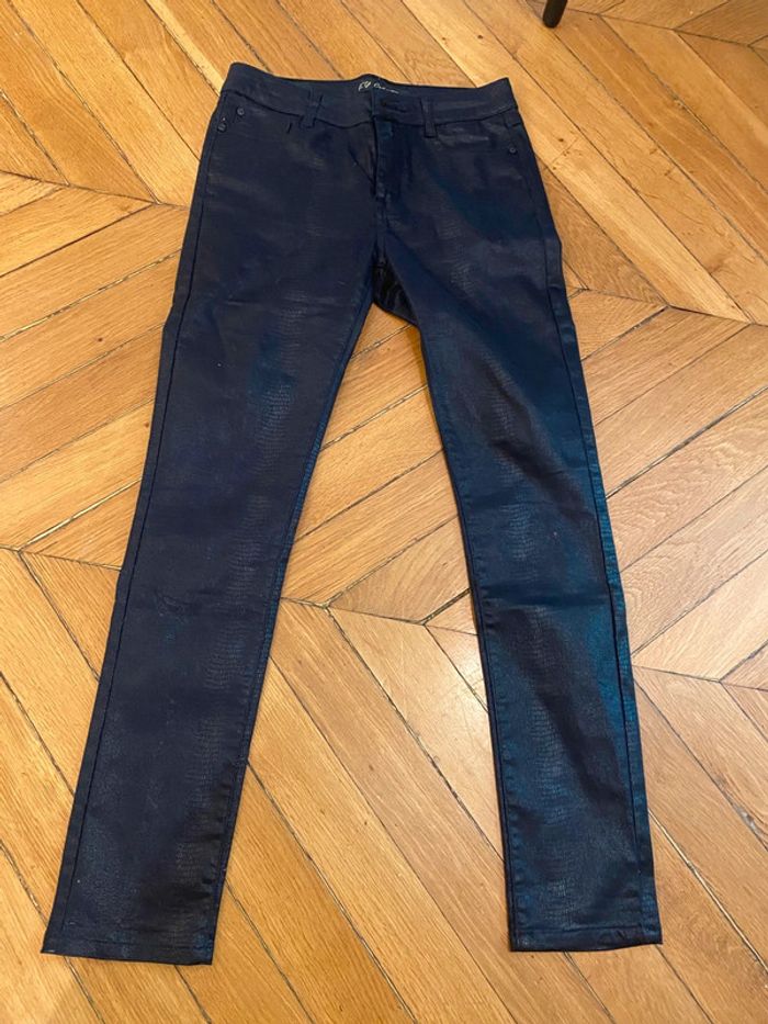 Jean femme taille haute imitation cuir- KY creation- taille 1/S neuf