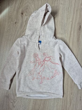 Sweat à capuche beige Disney - 4 ans