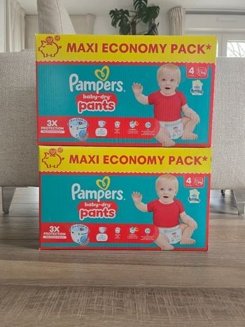 2 Maxi Pack Couches Pants Pampers Taille 4