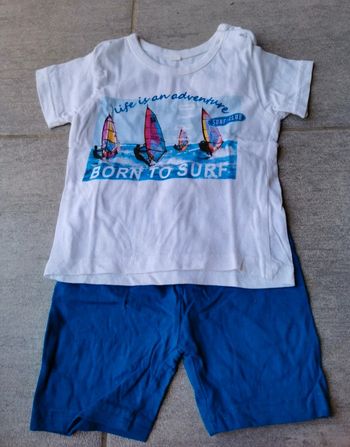 Ensemble T-shirt et short bébé garçon 12 mois