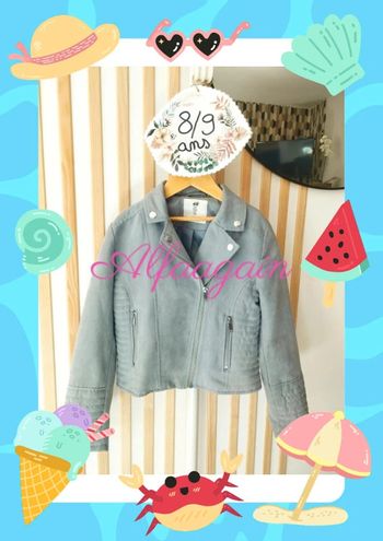 Veste perfecto grise h&M 8/9ans