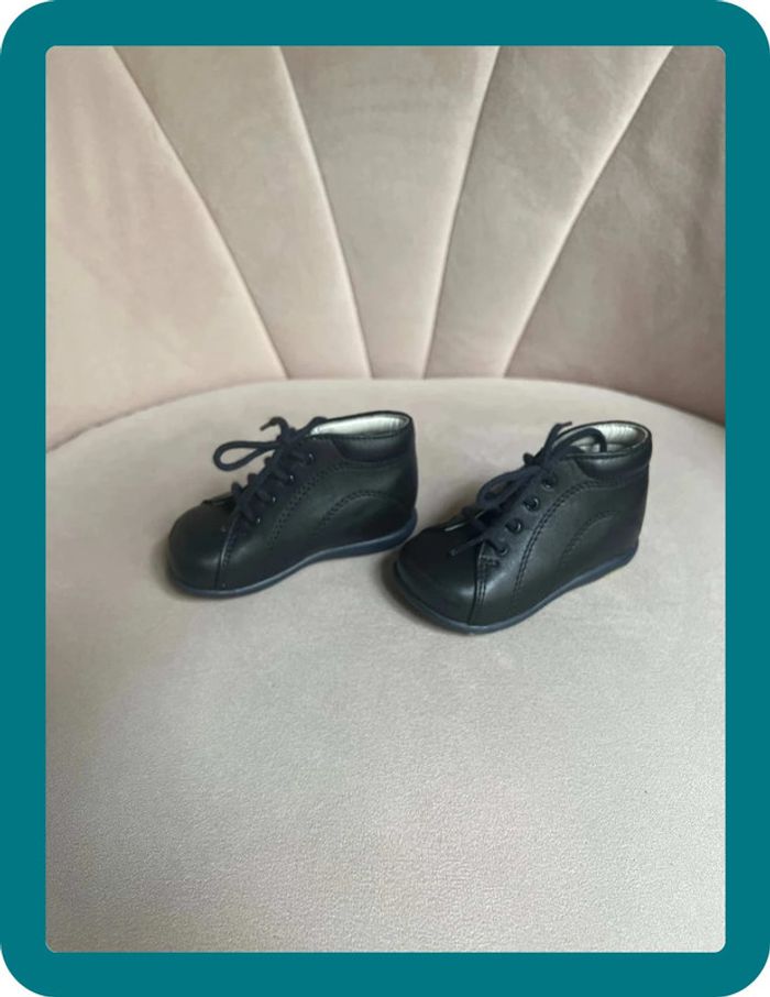 Chaussures cuir et semelles souples 1ers pas taille 19 - Bopy - photo numéro 3