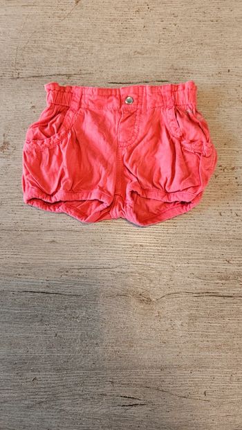 Short court rose orangé, Hello Kitty, 2/3 ans, nickel