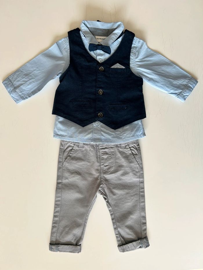 Costume 4 pièces vertbaudet 3 mois.
