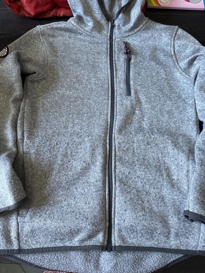 Veste polaire garçon grise