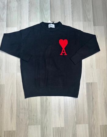 Pull ami Paris noir cœur rouge 