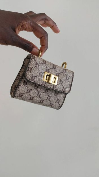 Petite pochette sac à main motif damier