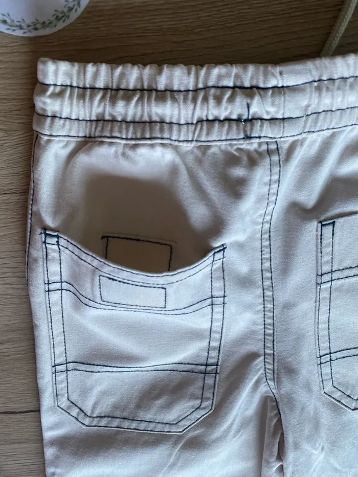 Pantalon Cargo mi-saison beige garçon couture foncé 3 ans Best Way - photo numéro 6