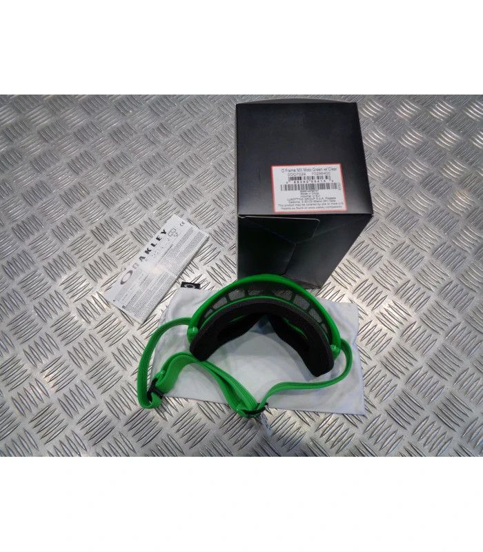 masque moto oakley o frame google green vert mx clear lens cross enduro tout terrain - photo numéro 3