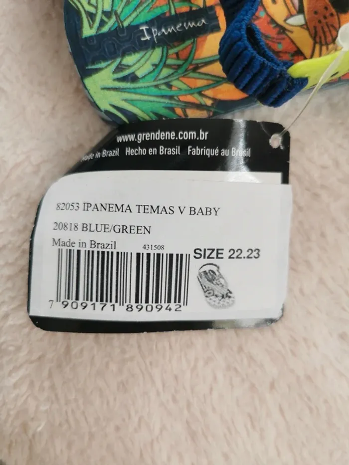 Chaussures tongs enfant Ipanema taille 22-23 Neuf bleu et vert - photo numéro 3