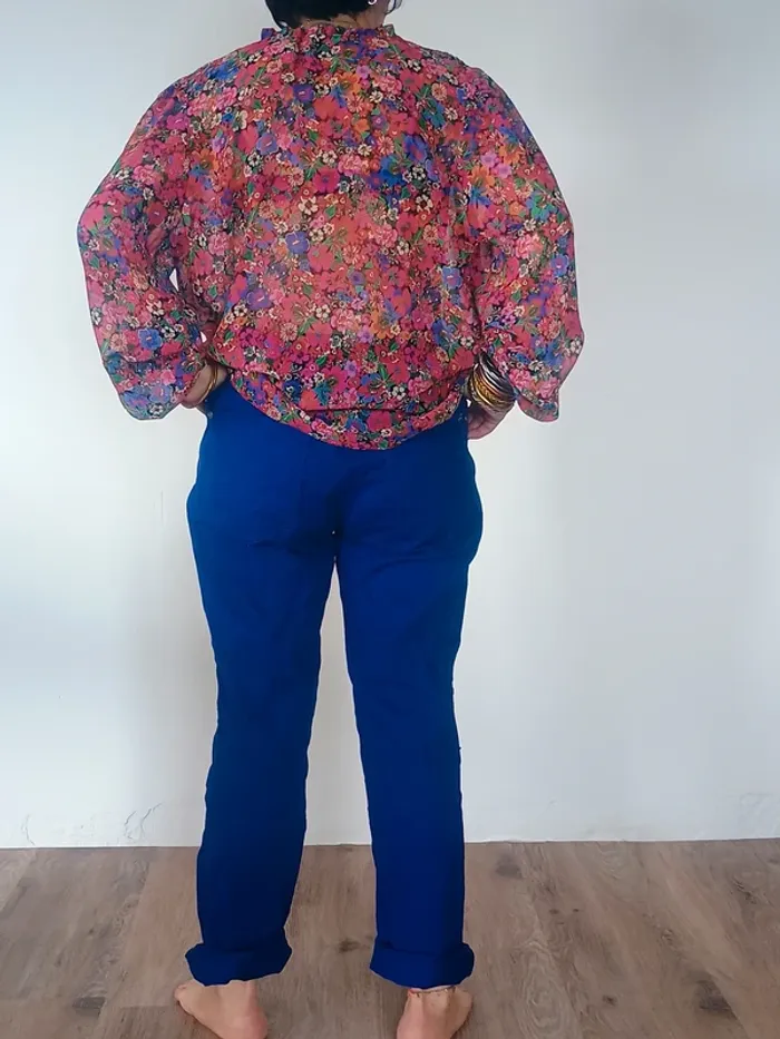 pantalon bleue petrole Femme T43