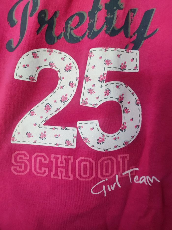 T shirt ML / sweat rose écriture school 5 ans / NKY - photo numéro 4