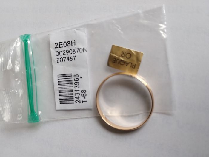 Bague Alliance Fine En Plaqué Or 18 Carats Tailles 68