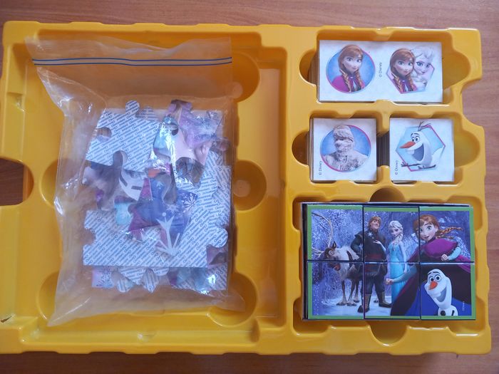 PUZZLE + CUBES REINE DES NEIGES - photo numéro 2