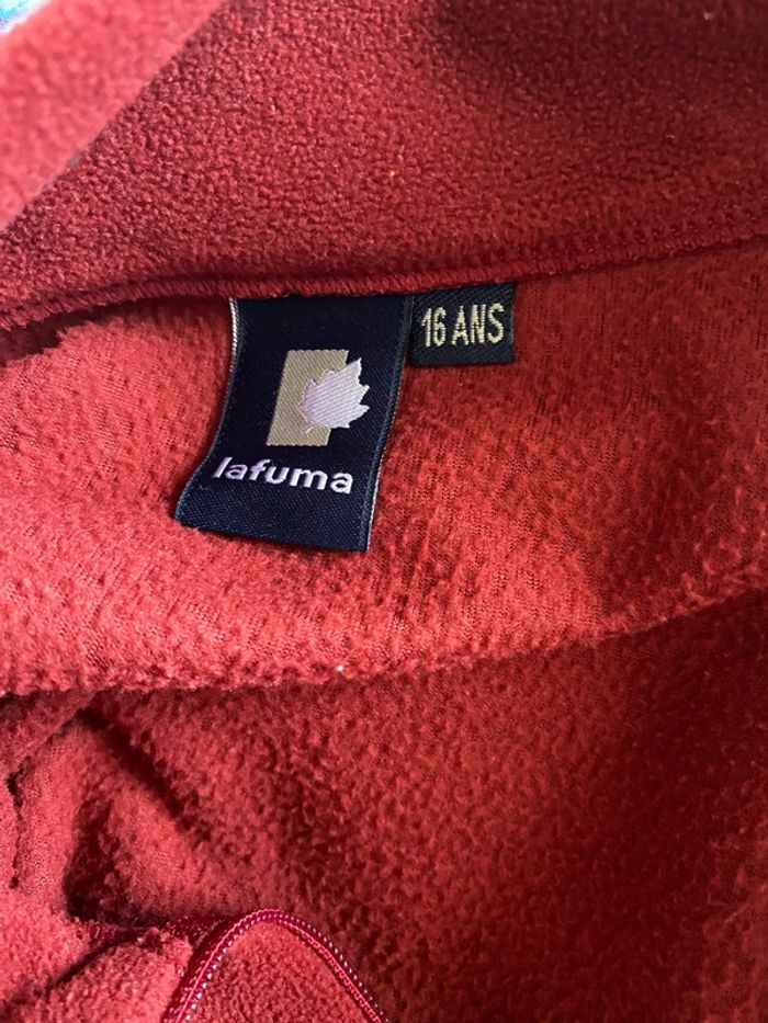 Sweat polaire rouge foncé Lafuma taille 16 ans - photo numéro 4