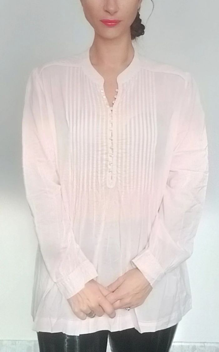 Chemisier brodé rose pâle taille 42/44 - photo numéro 3