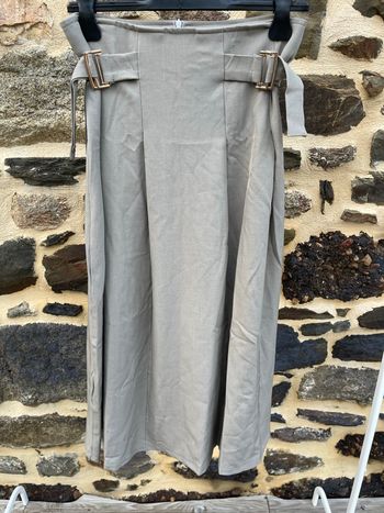 Jupe mi longue gris kaki - Dazy 