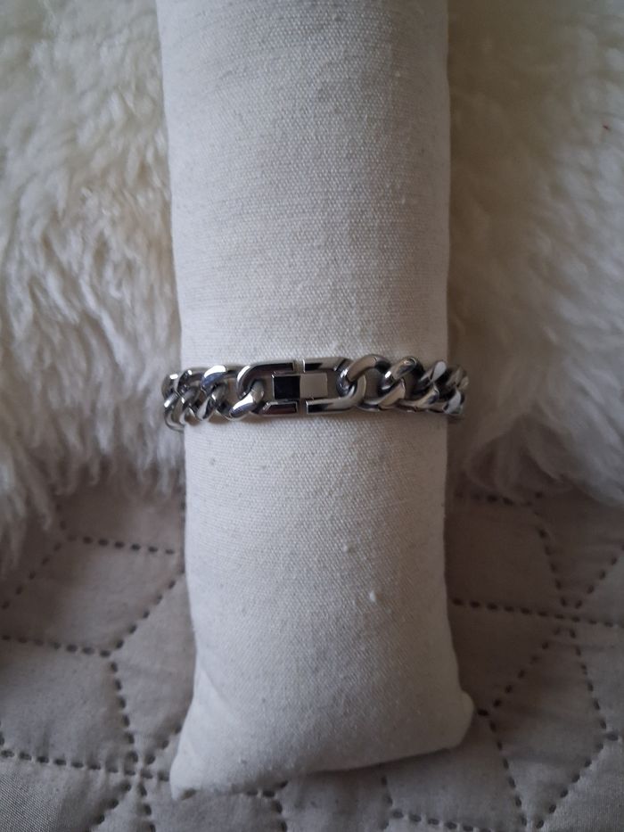 Élégant bracelet menotte homme acier inoxydable - photo numéro 5