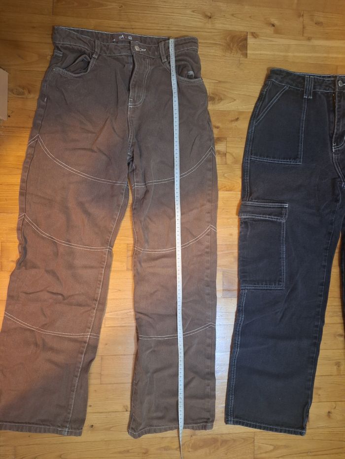 Lot 4 pantalons jambes larges jeans taille 38 - photo numéro 7