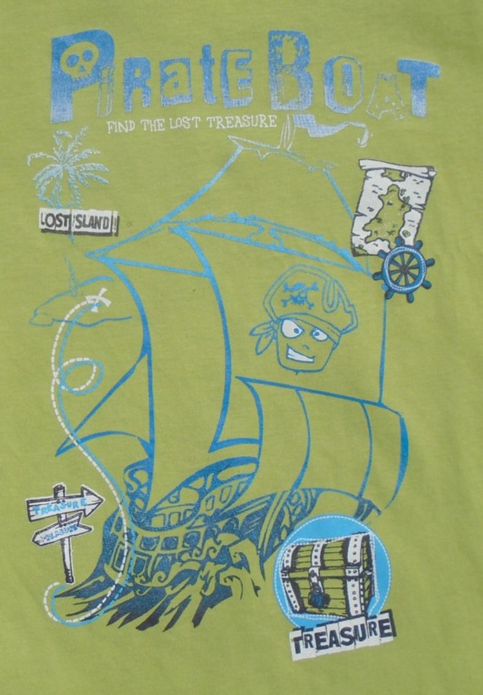 Joli tee-shirt manches longues "bateau pirate" garçon 4 ans (104 cm) - photo numéro 2