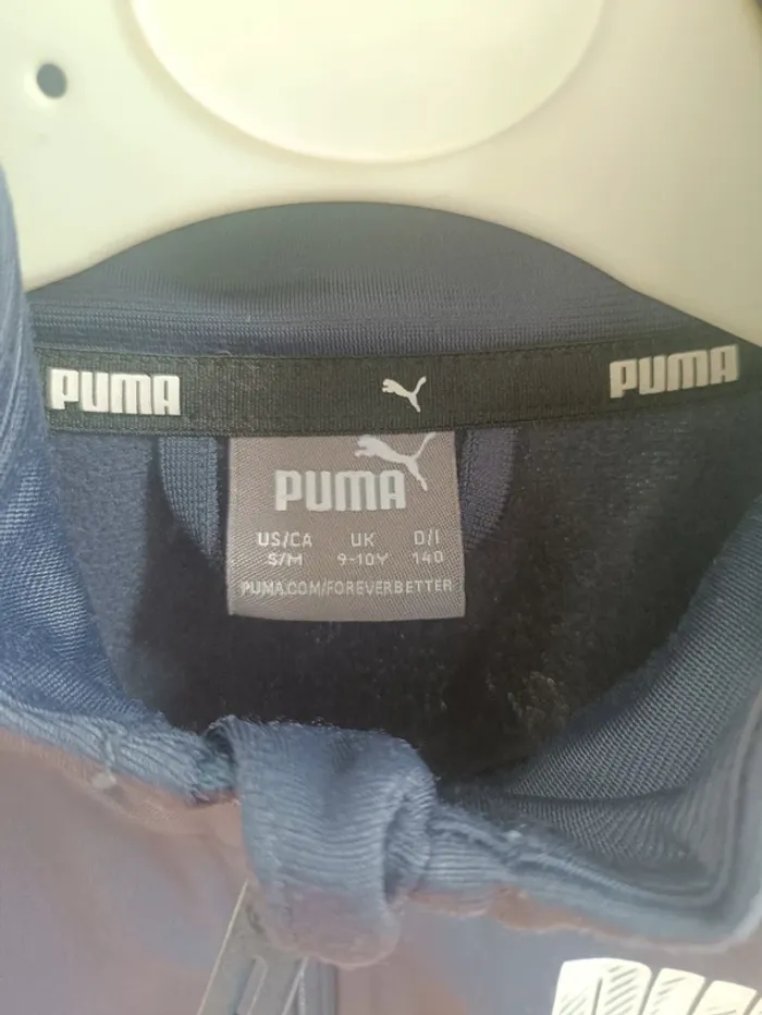 Gilet zippé bleu marine puma garçon taille 9/ 10 ans - photo numéro 4