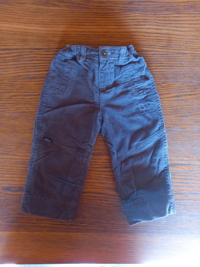 Pantalon en velours doublé